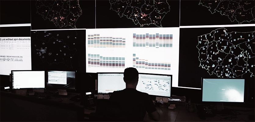 Supervision of the network and telecommunications infrastructure